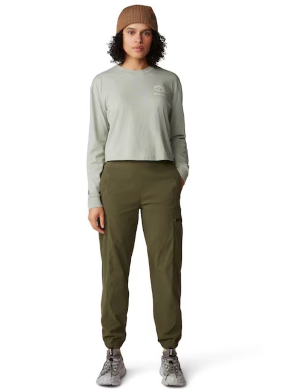 Mountain Hardwear Women's Dynama High Rise Utility Jogger Pants S Khaki Green